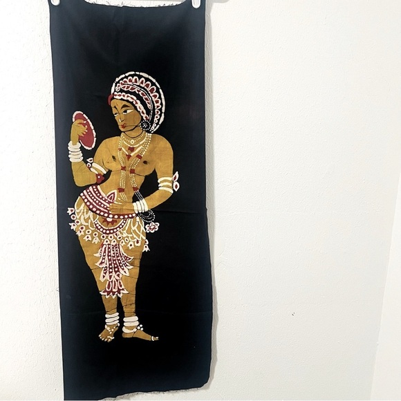 Wall Art on Thin Black Cloth Ready for Frame To Hang on Wall Tribal Tapestry - Picture 2 of 6